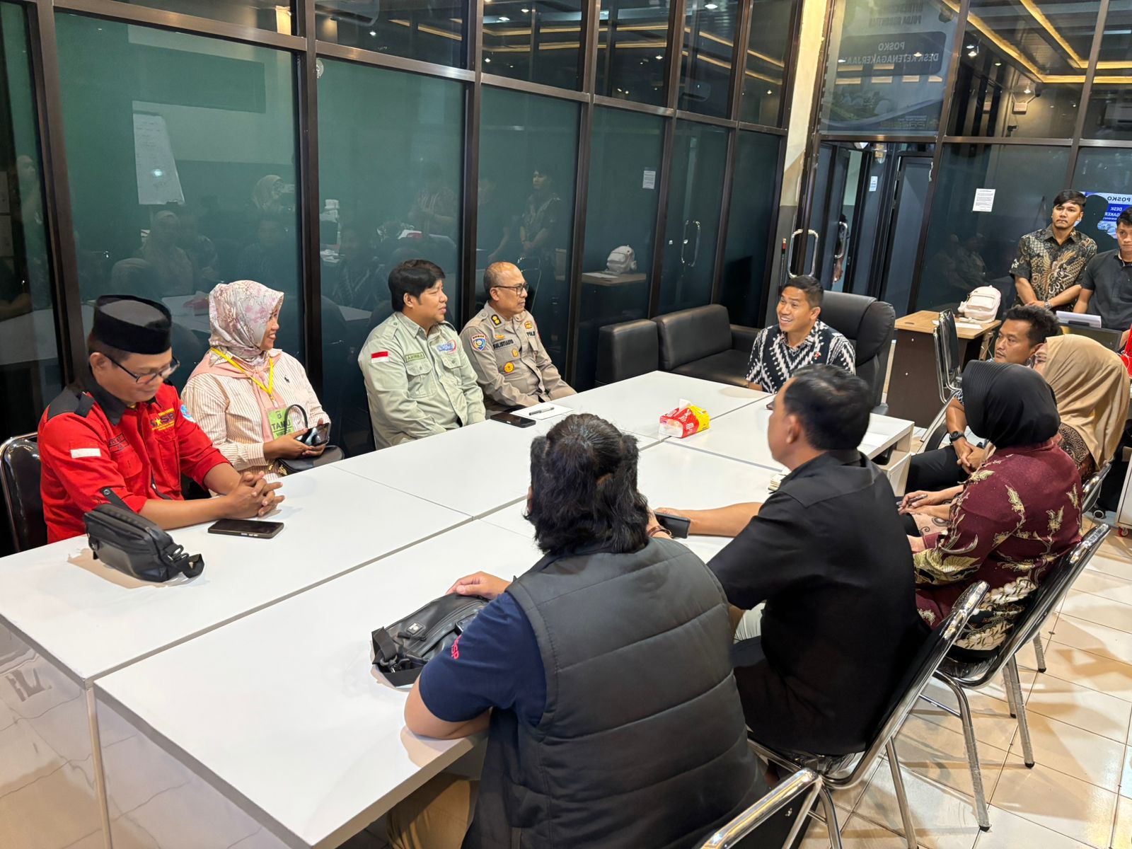 Sosialisasikan Posko Desk Ketenagakerjaan, Polda Gorontalo Audensi dengan Serikat Buruh