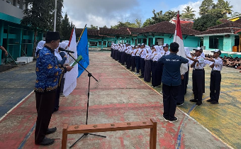 Pengurus OSIS/MPK dan PMR SMP Negeri 1 Cikidang Sudah Dilantik, Wakasek Berpesan OSIS dapat Membawa Perubahan dalam Meningkatkan Prestasi