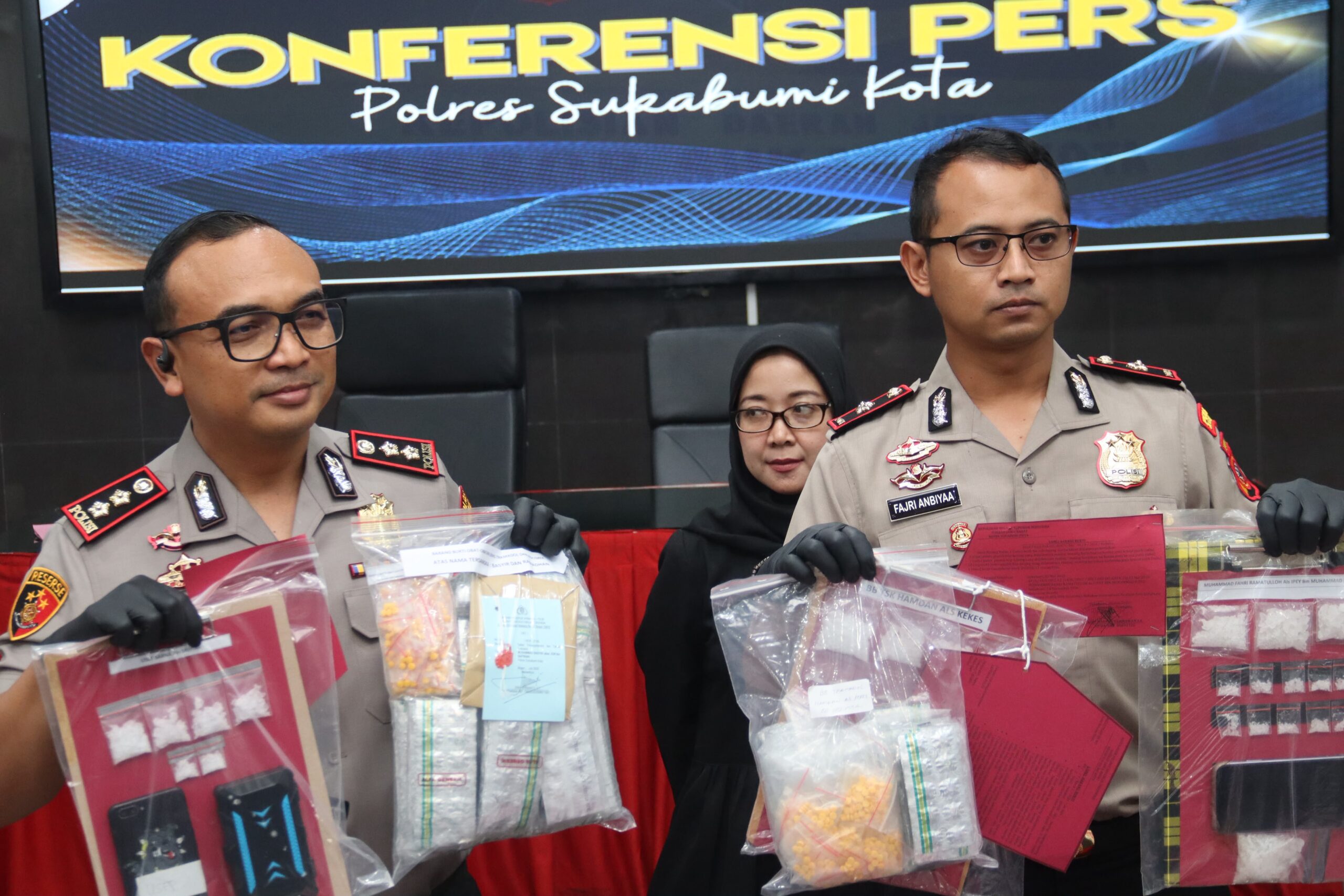 Polres Sukabumi Kota Sukses Ungkap Puluhan Kasus Narkoba dan Menggelandang Puluhan Tersangka