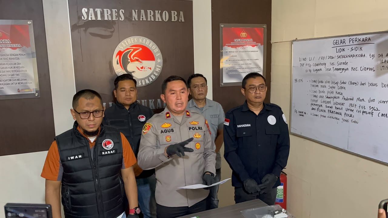 Polres Sukabumi Ungkap Kasus Narkoba, Tiga Tersangka Diciduk
